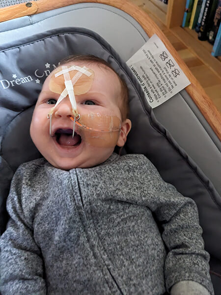 A laughing baby
