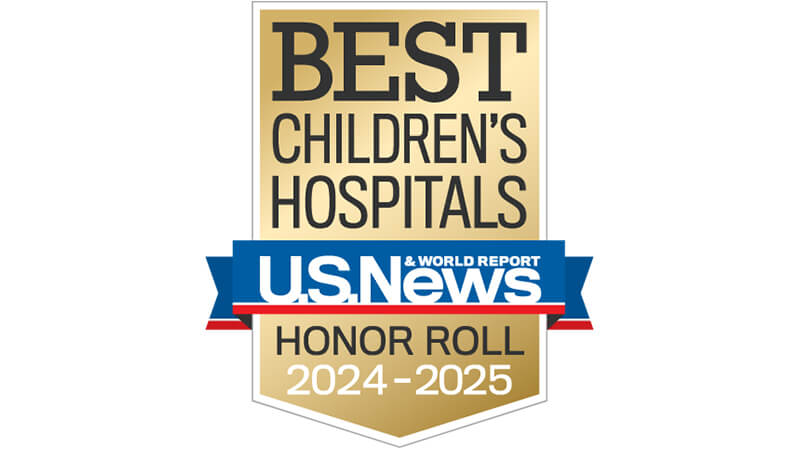 U.S. News and World Report Best Children's Hospitals Badge