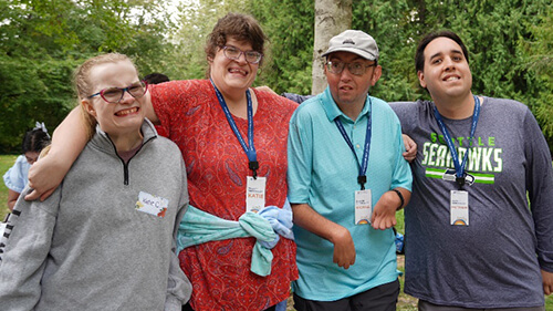 Pictured left to right: Katie C., Katie T., Michael T., and Matthew L., at the ABC Summer Picnic