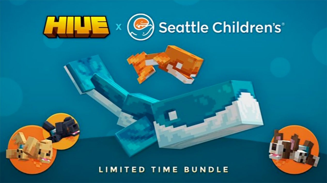 Image of limited edition Minecraft Seattle Children's whales