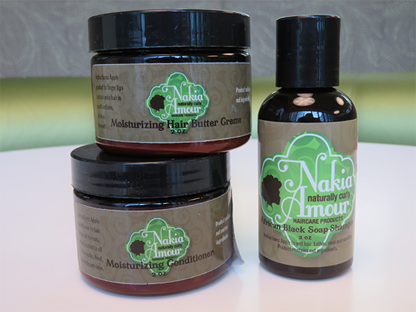 An array of Nakia Amour products broadened the hair care products available to patients.