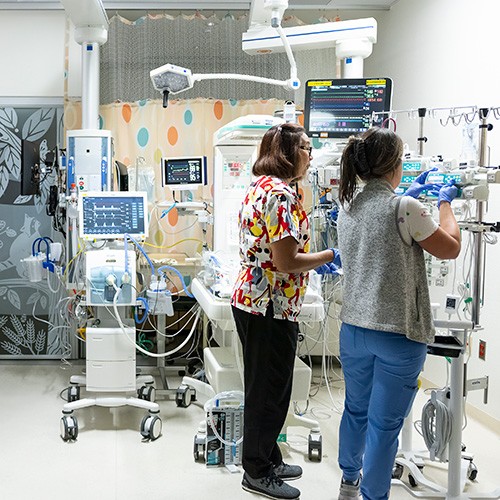 Nursing staff in the CICU