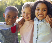 Children in garden