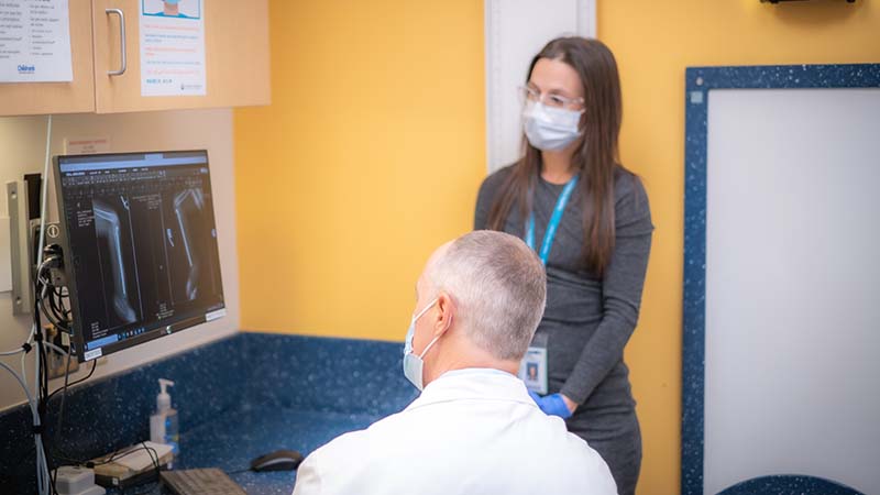 A Seattle Children's provider with a patient
