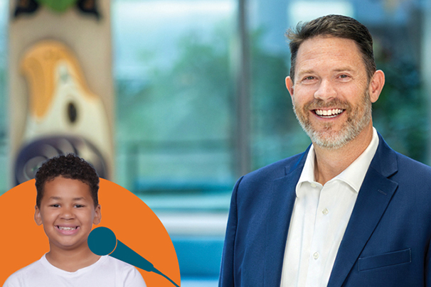 CEO Christopher Longhurst, MD and Patient ambassador Isaac