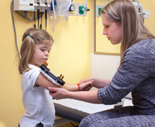 Anna and provider in clinic