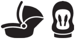 Infant carseat and convertible car seat icons