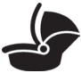 Infant car seat icon