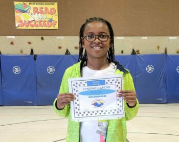 DJ received multidisciplinary care over several years at Seattle Children&rsquo;s. He proudly displays his 4th grade inclusiveness award.