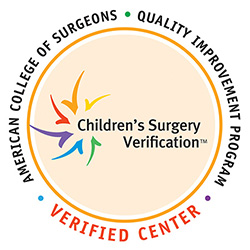 Children's Surgery Verification badge noting Seattle Children's as a verified center