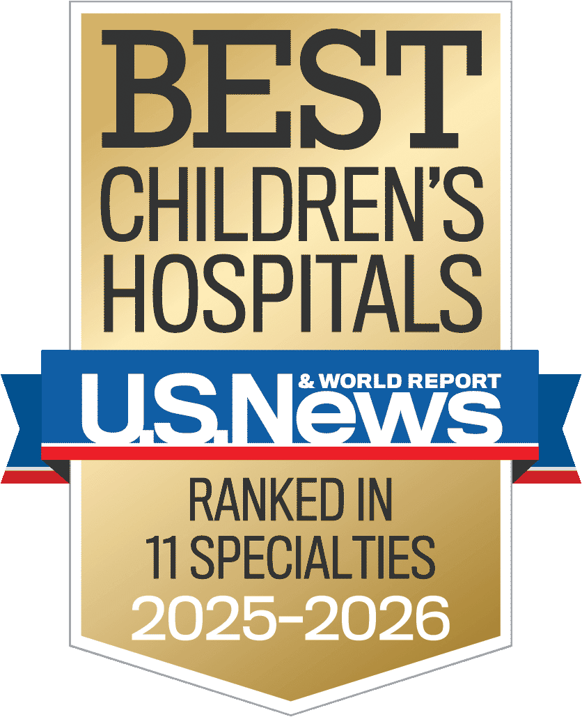 Consistently ranked one of the nation&rsquo;s best children&rsquo;s hospitals by US News and World Report