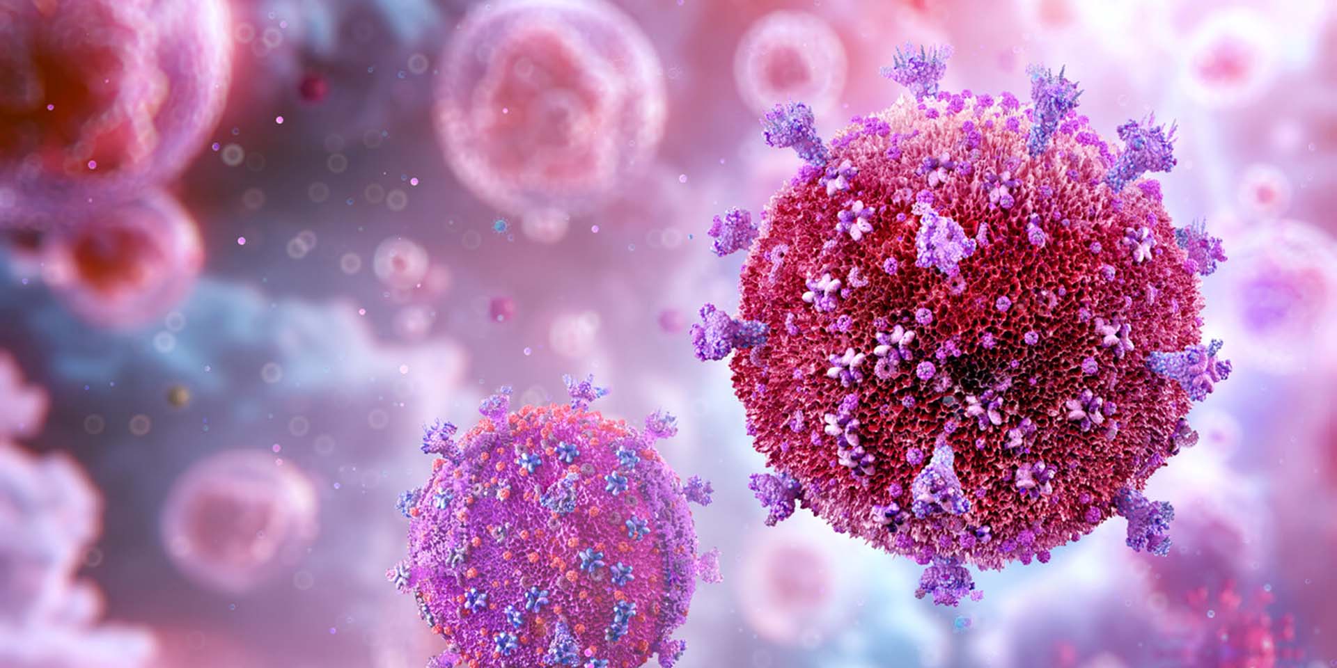 Illustration of an HIV virus