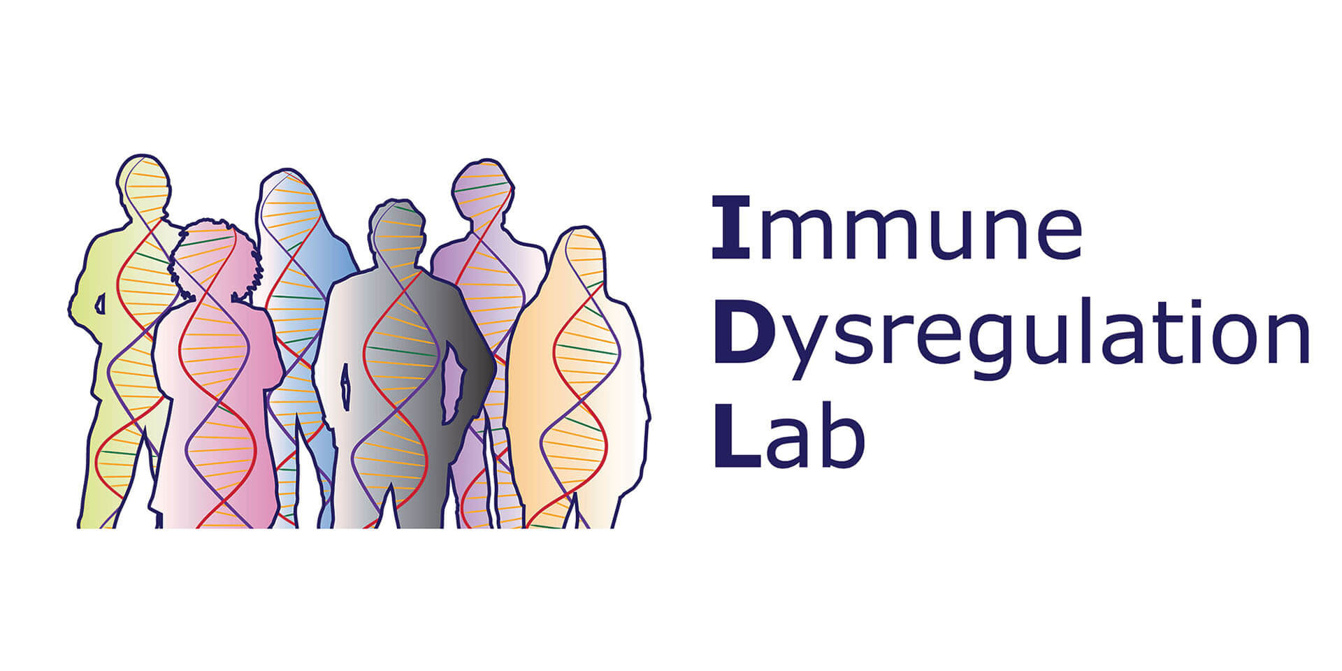 Immune Dysregulation Lab - Illustration of sillhouettes with DNA strands