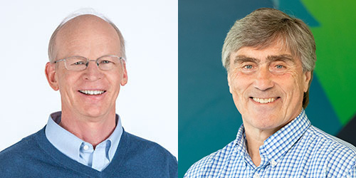 Left: Dr. David Rawlings, a researcher at Seattle Children&rsquo;s Research Institute. Right: Dr. Ron Gibson, a researcher at Seattle Children&rsquo;s Research Institute.