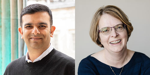 Seattle Children&rsquo;s researchers Drs. Parthiv Haldipur (left) and Kathleen Millen 