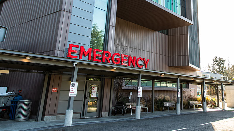 The emergency entrance at Seattle Children's Hospital