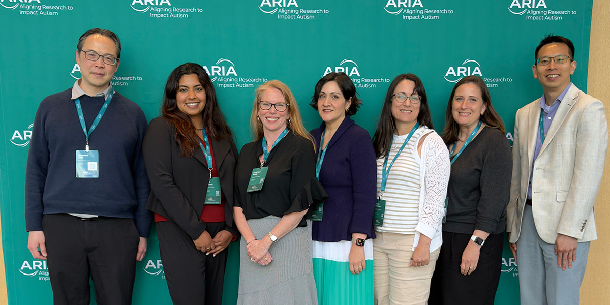 Left to right: Frederick Shic, Megha Santhosh, Sara Jane Webb, Jenny Skytta, Natalia Kleinhans, Emily Neuhaus, Wei Siong Neo